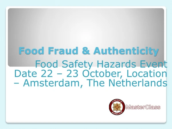 food fraud authenticity