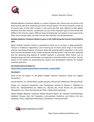 Multiple Myeloma Treatment Market 2019 - slide 1