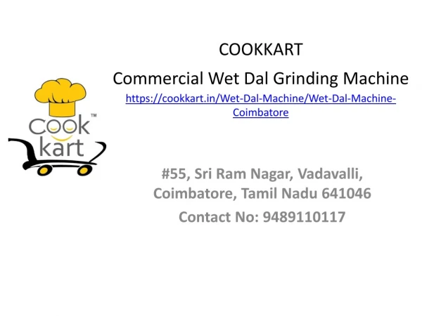 Wet Dal Machine | Buy Wet Dal Grinding Machine India | Cookkart