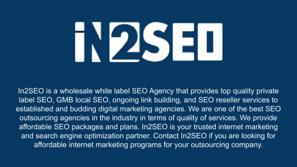 White Label Local SEO - In2SEO