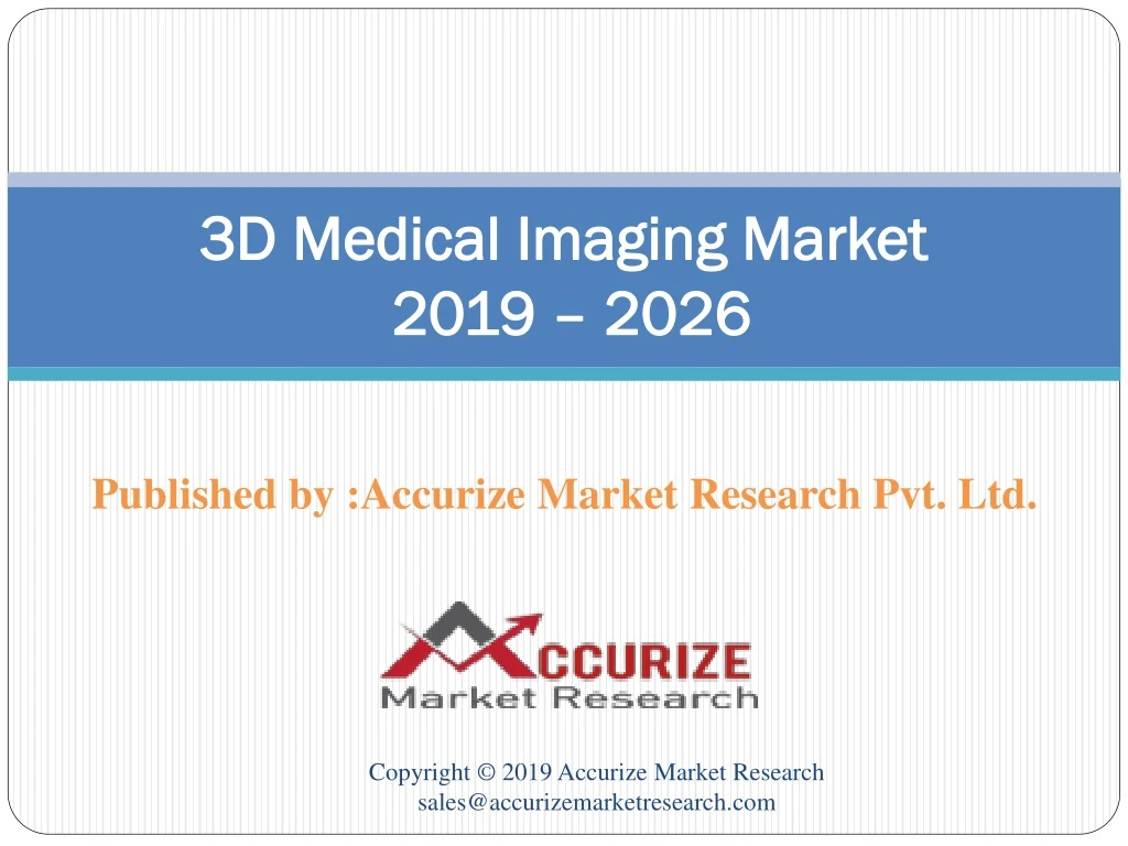 3d medical imaging market 2019 2026