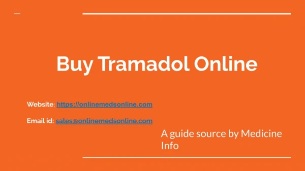Types of Tramadol Meds