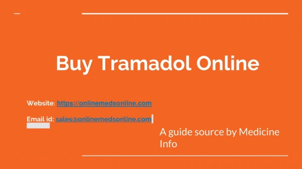 Types of Tramadol Meds
