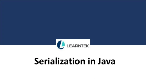 serialization in java