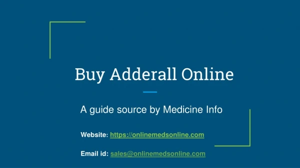 Types Of Adderall Meds