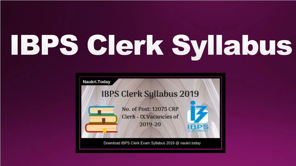 ibps clerk syllabus