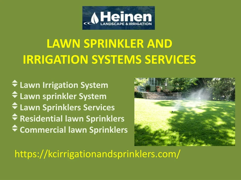 lawn sprinkler and irrigation systems services