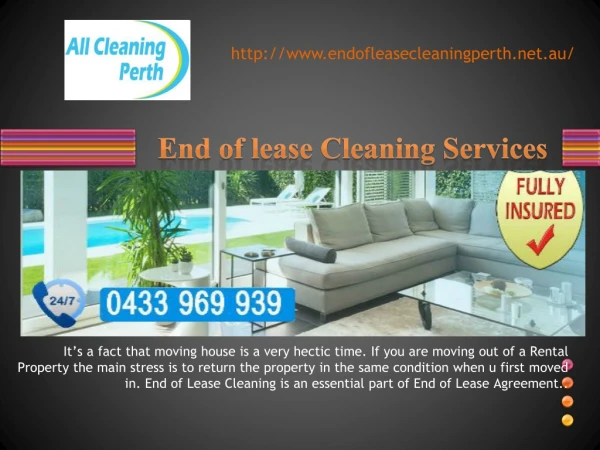 End of lease Cleaning services