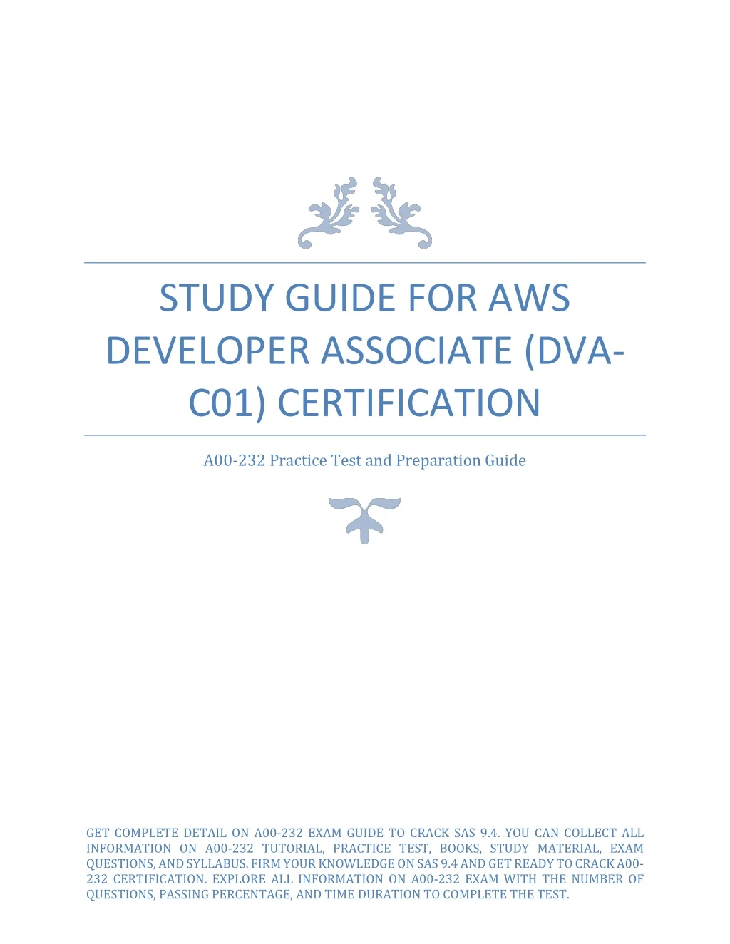 study guide for aws developer associate