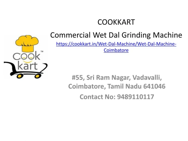 Wet Dal Machine | Buy Wet Dal Grinding Machine India | Cookkart