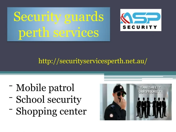 Security Guards Perth-Services