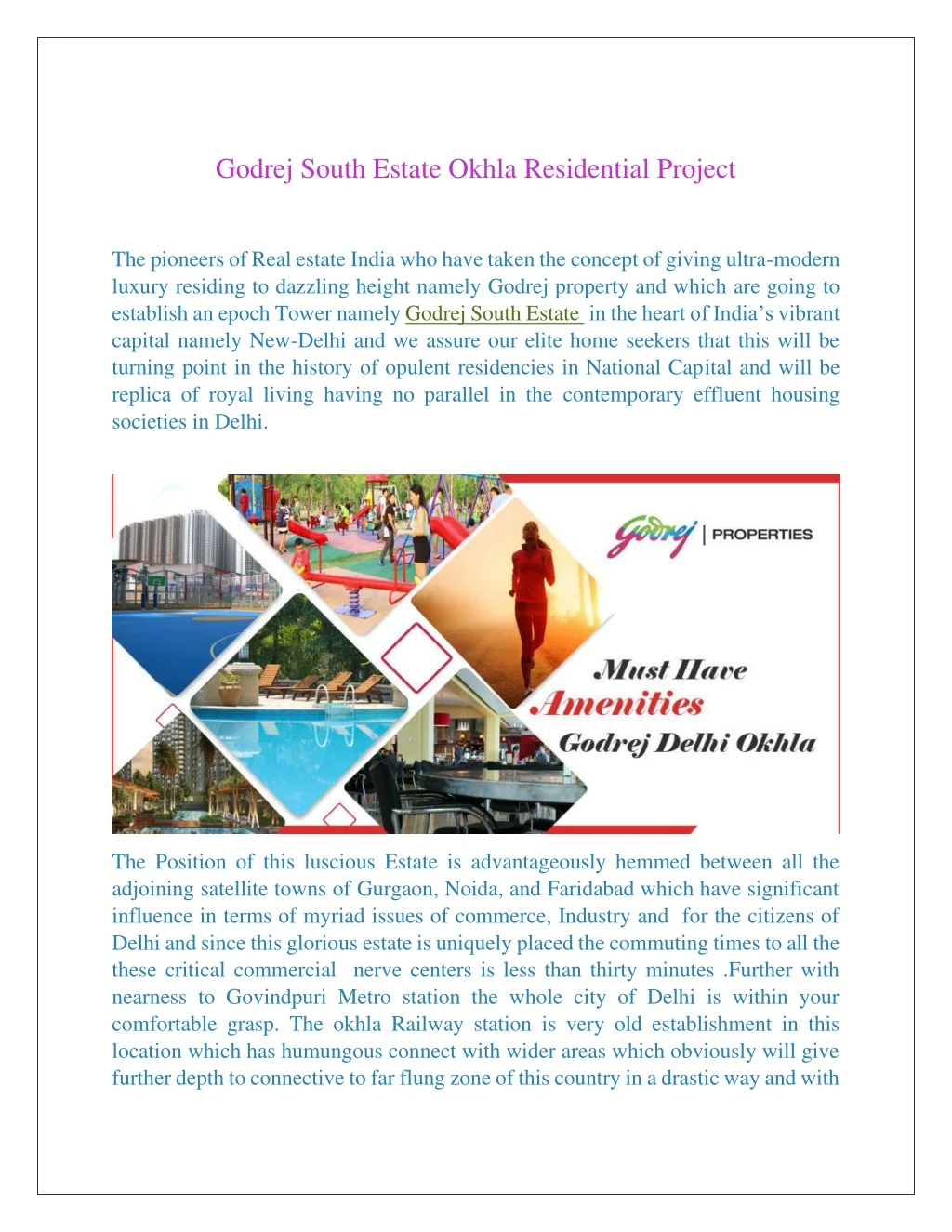 godrej south estate okhla residential project