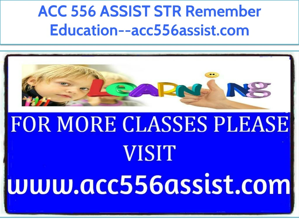 acc 556 assist str remember education