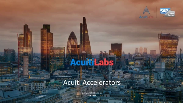 Acuiti Accelerators for Industry Specific Challenges