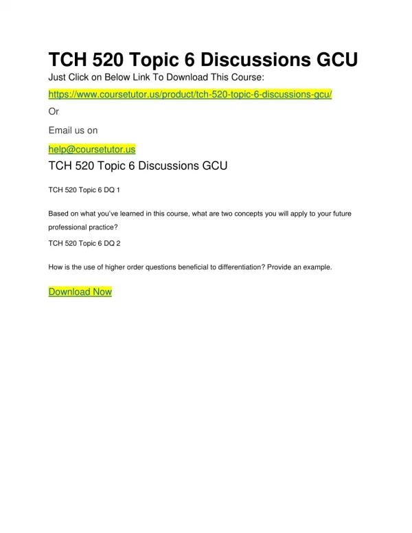 tch 520 topic 6 discussions gcu just click