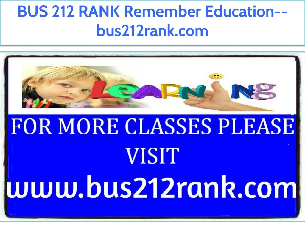 bus 212 rank remember education bus212rank com