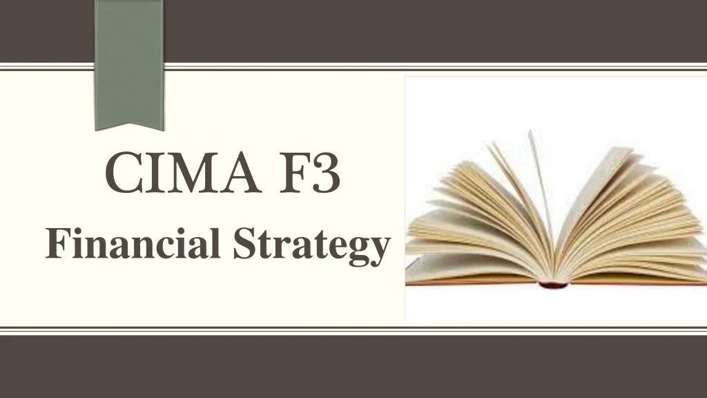 cima f3 financial strategy
