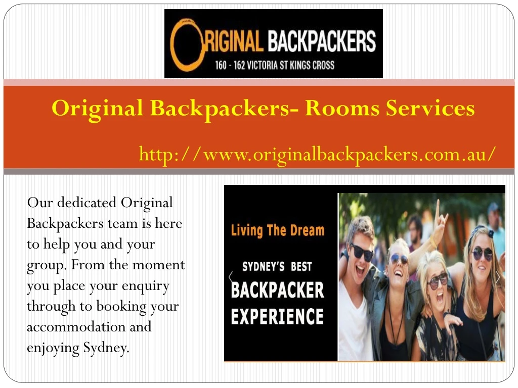 original backpackers rooms services