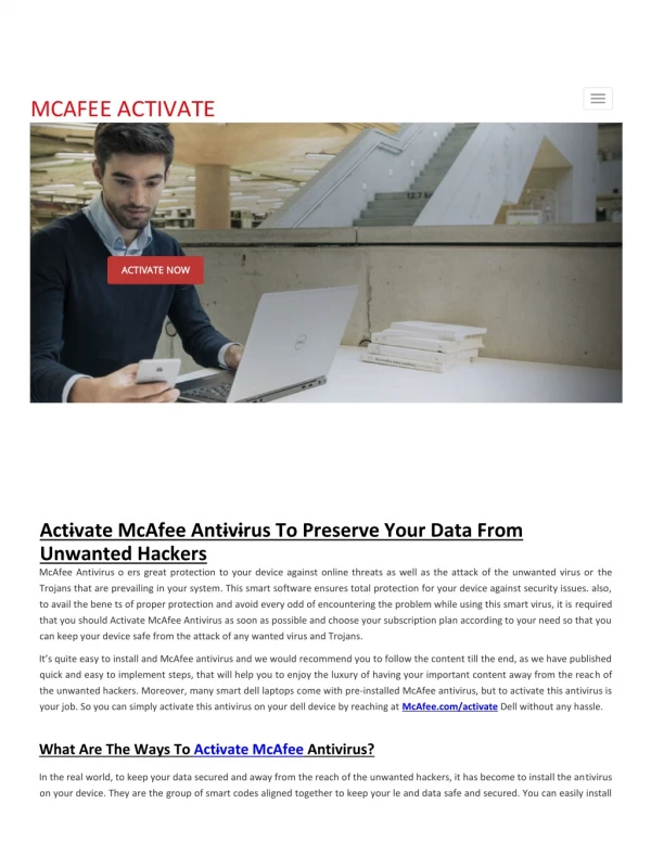 How to Activate McAfee Antivirus? | 1-844-666-6854