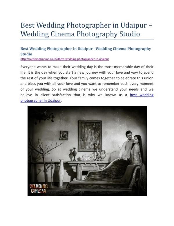 Best Wedding Photographer in Udaipur