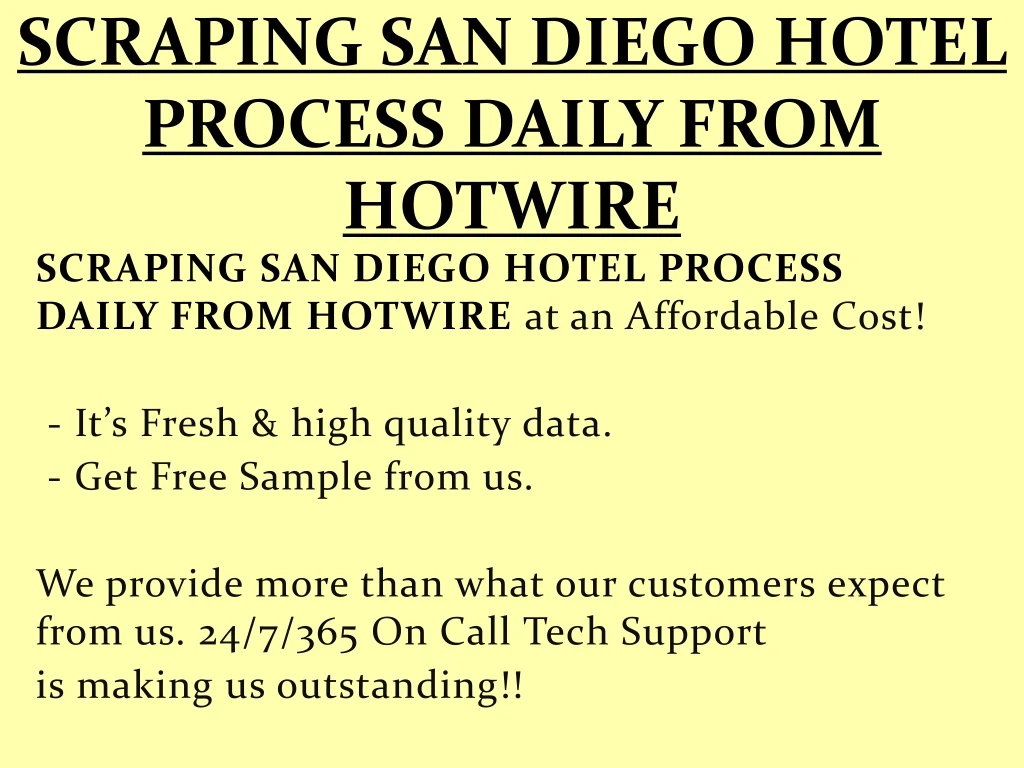 scraping san diego hotel process daily from hotwire