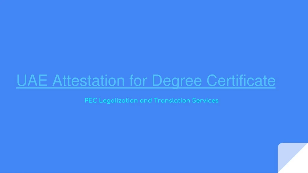 uae attestation for degree certificate