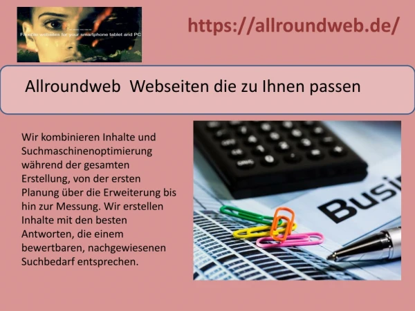 Allroundweb Webseiten die zu Ihnen passen