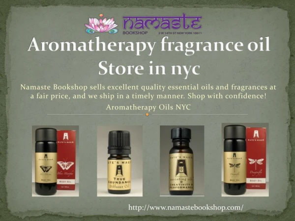 Aromatherapy fragrance oil Store in nyc