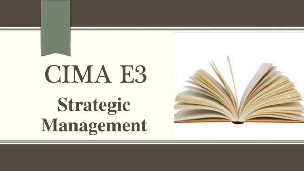 CIMA E3 Mock Exam | CIMA E3 Past Papers