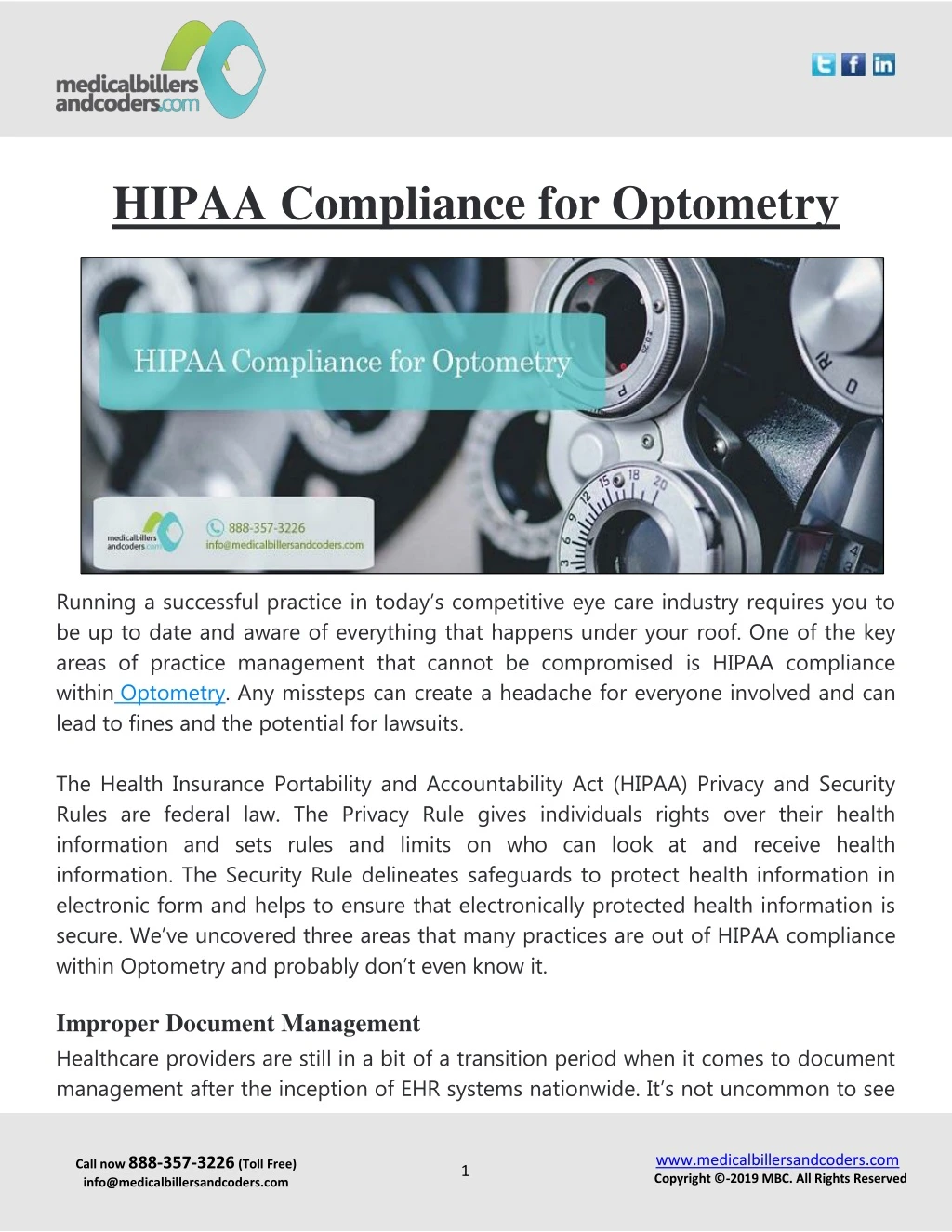 hipaa compliance for optometry