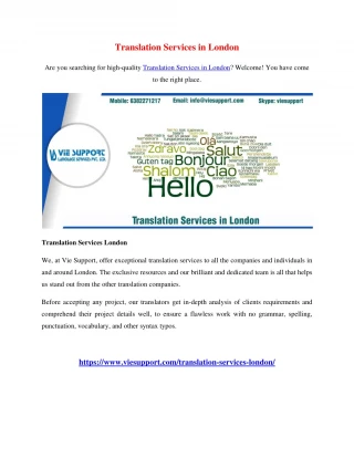 Translation Services in London - slide 1