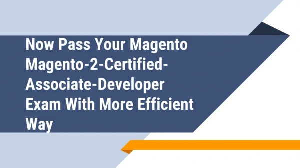 Magento-2-Certified-Associate-Developer Questions