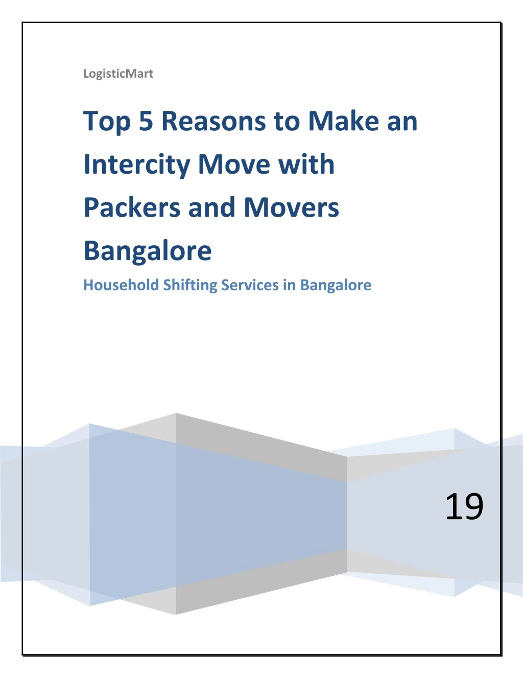 logisticmart top 5 reasons to make an intercity