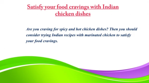 Indian marinated chicken in surrey