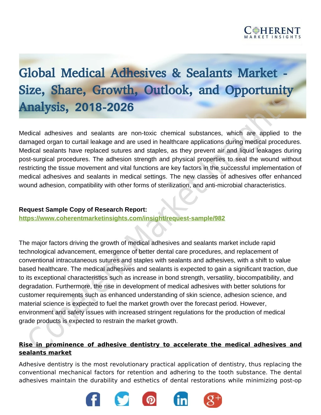 global medical adhesives sealants market global
