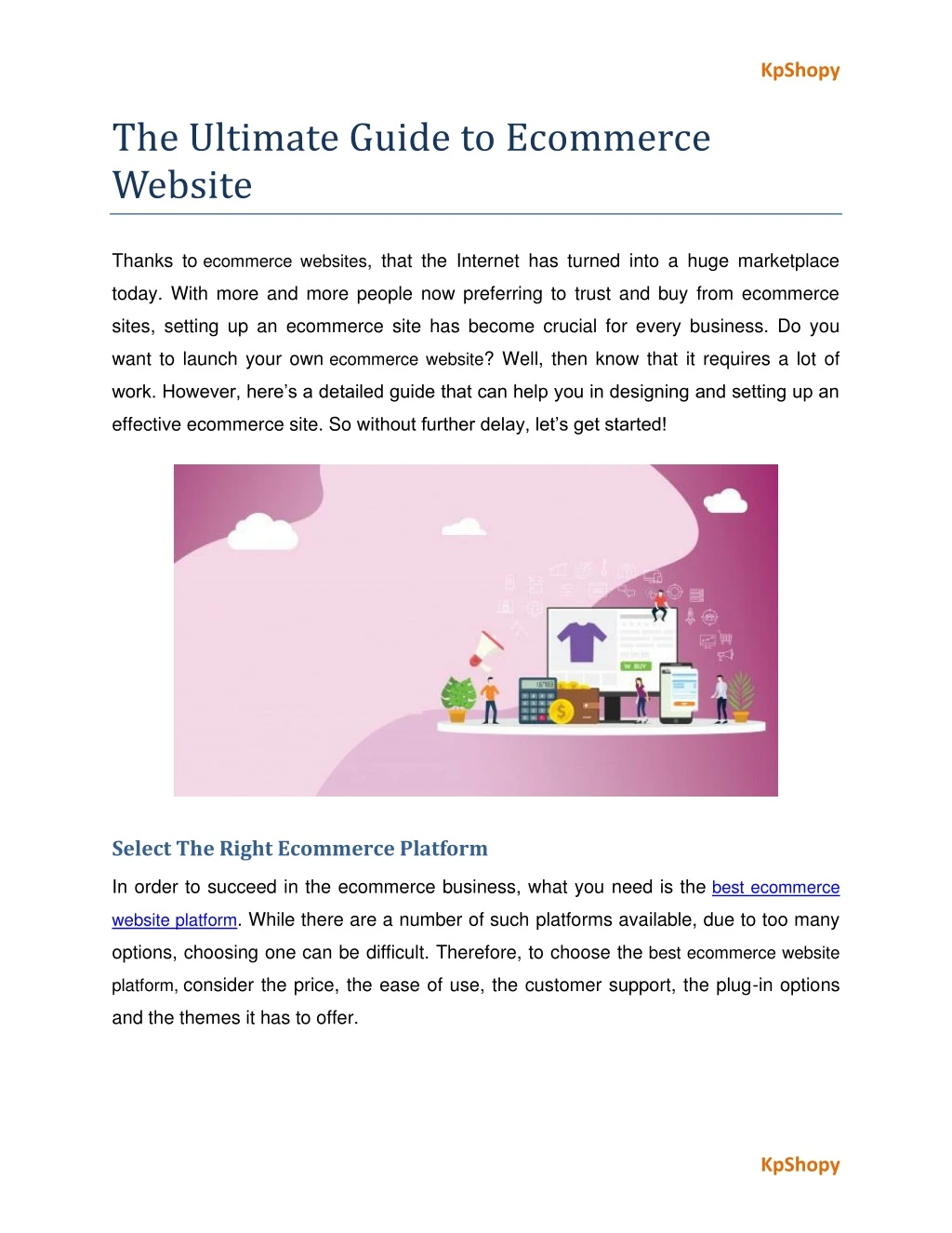 the ultimate guide to ecommerce website