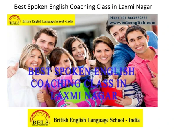 Best Spoken English Coaching Class in Laxmi Nagar
