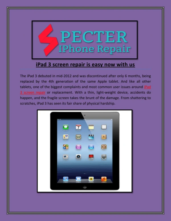 ipad 3 screen repair is easy now with us