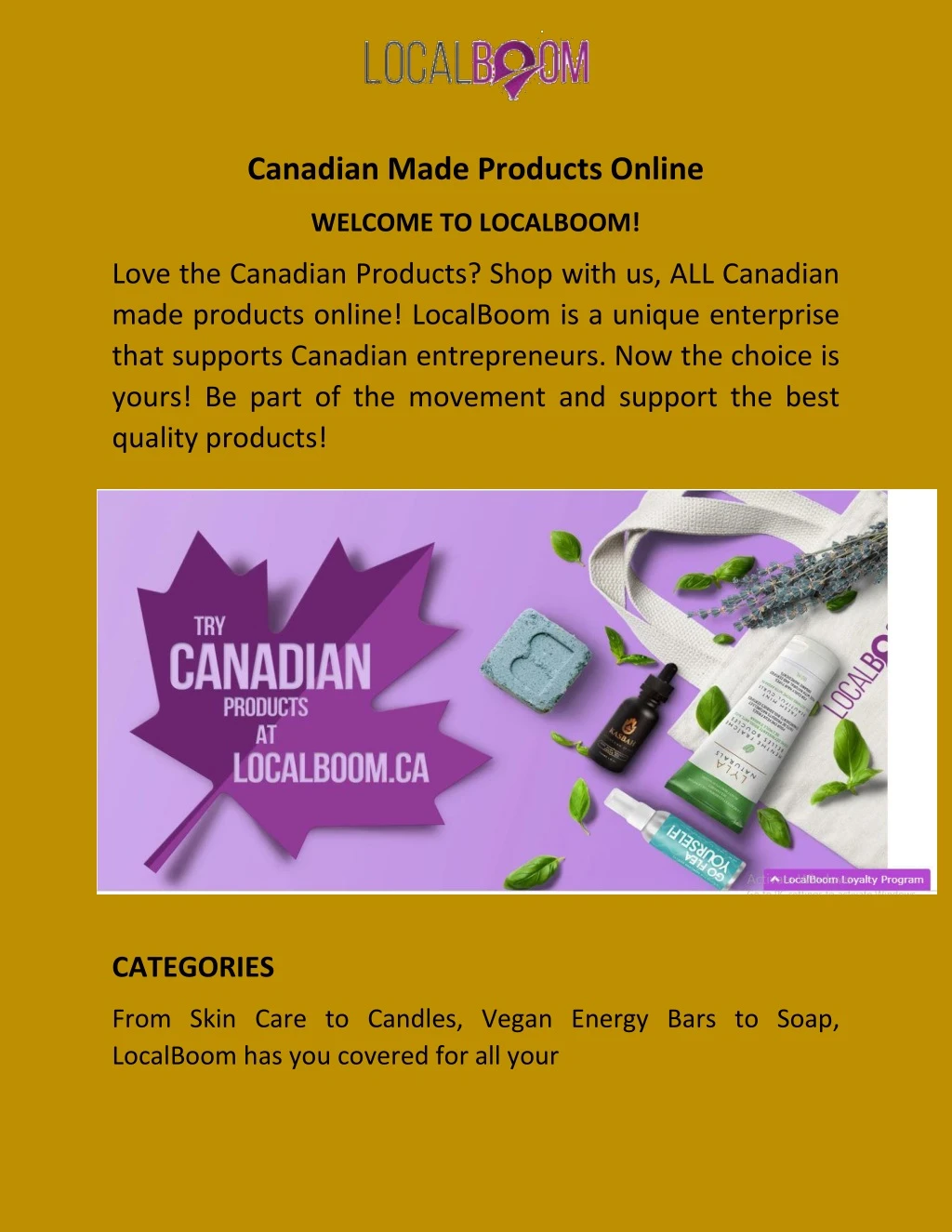 canadian made products online