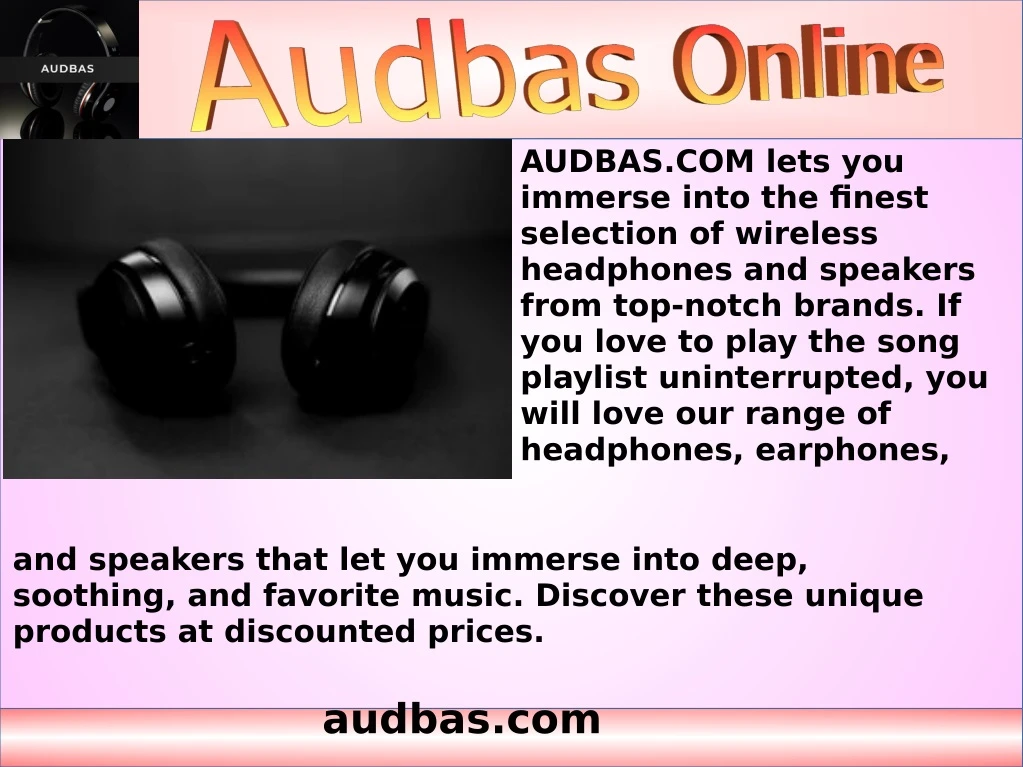 audbas com lets you immerse into the finest