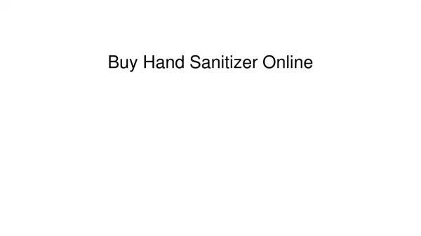 Buy Hand Sanitizer Online