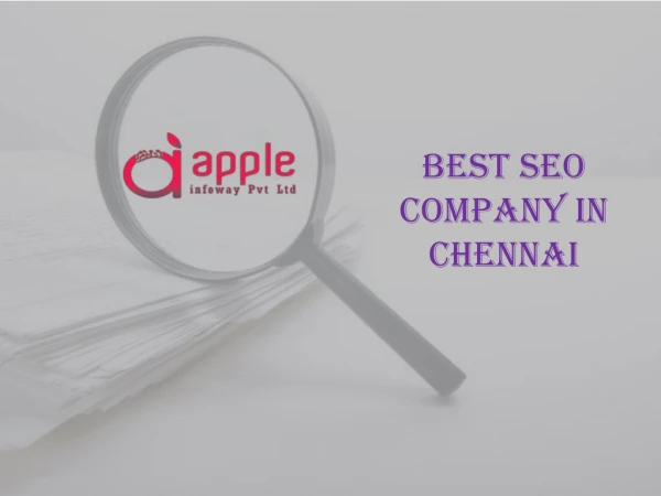 Best Seo Company in Chennai - Apple Infoway Pvt Ltd