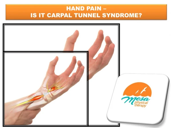 HAND PAIN | IS IT CARPAL TUNNEL SYNDROME