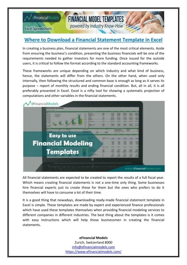 Where to Download a Financial Statement Template in Excel