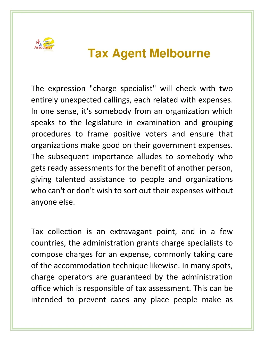 tax agent melbourne