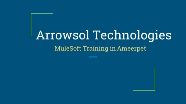 Mulesoft Trainings in Hyderabad