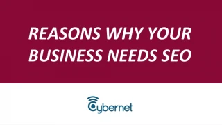 Reasons why your business needs SEO - slide 1