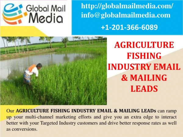 AGRICULTURE FISHING INDUSTRY EMAIL & MAILING LEADS