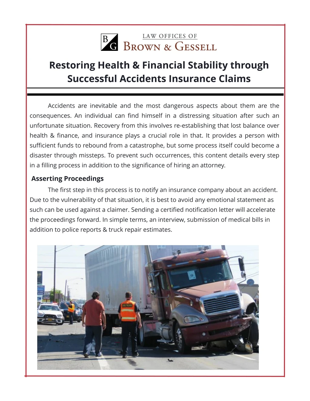 restoring health financial stability through