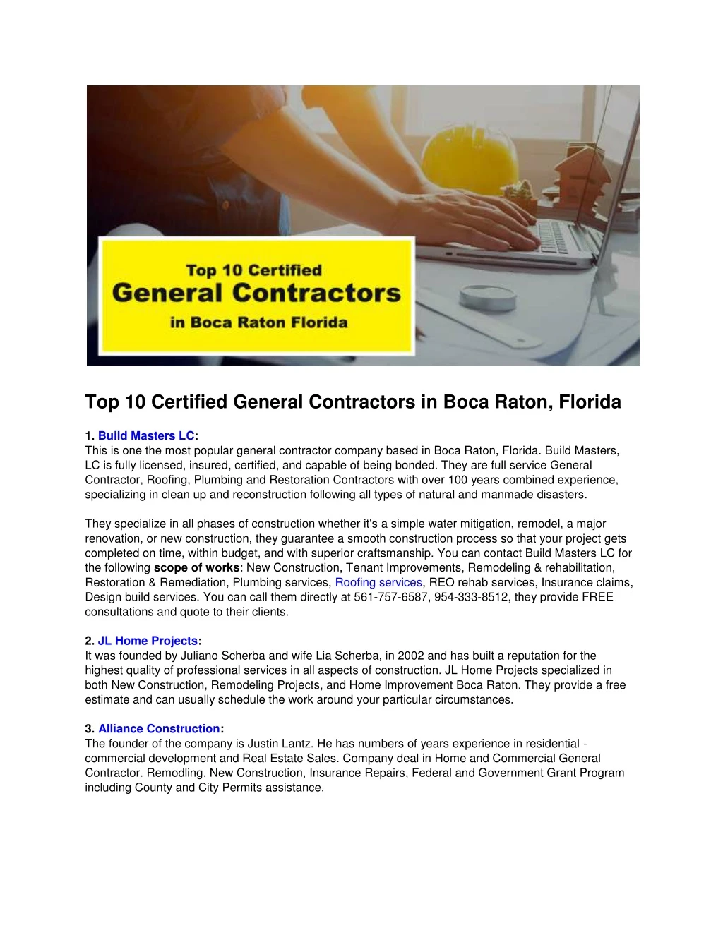 top 10 certified general contractors in boca